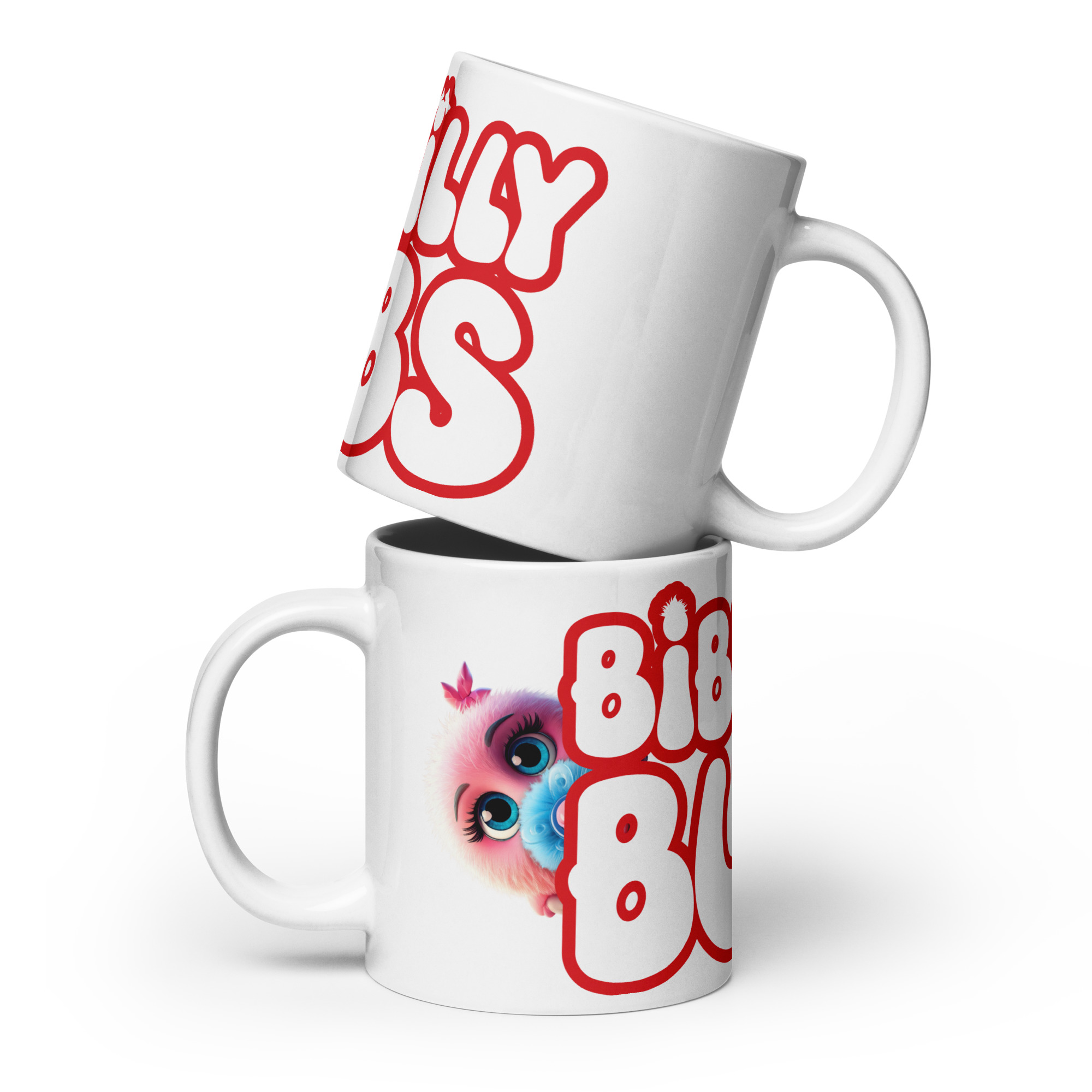 White glossy mug