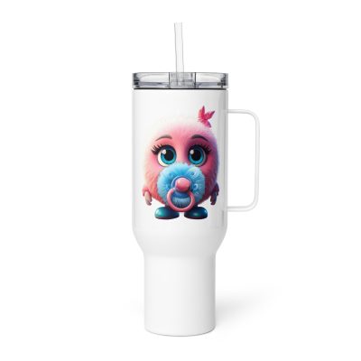 Travel mug with a handle